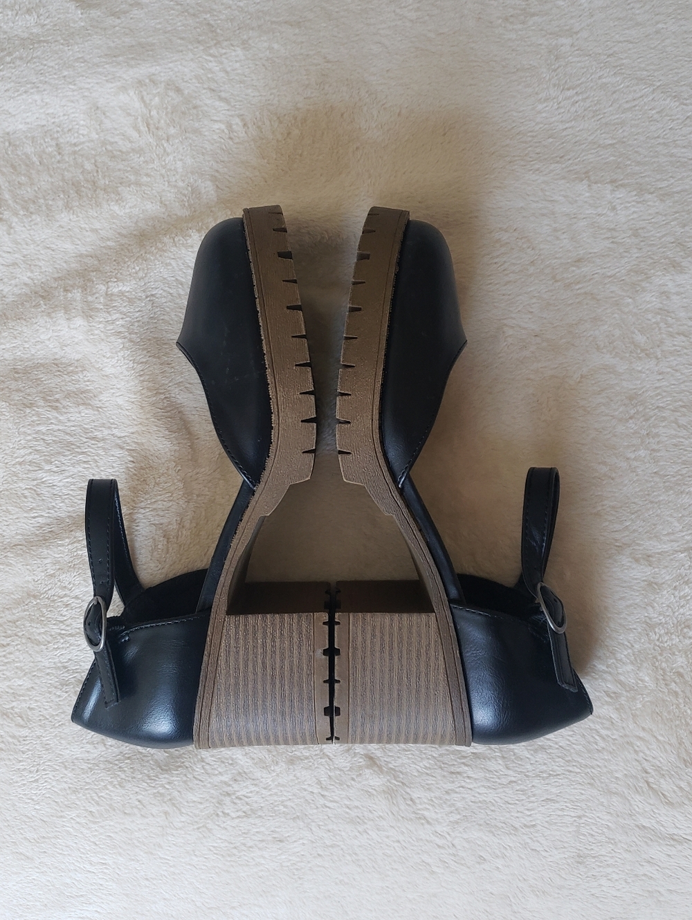ARIZONA JEAN CO Black Mary Jane Block Heel Shoes Size 8 - Picture 8 of 9